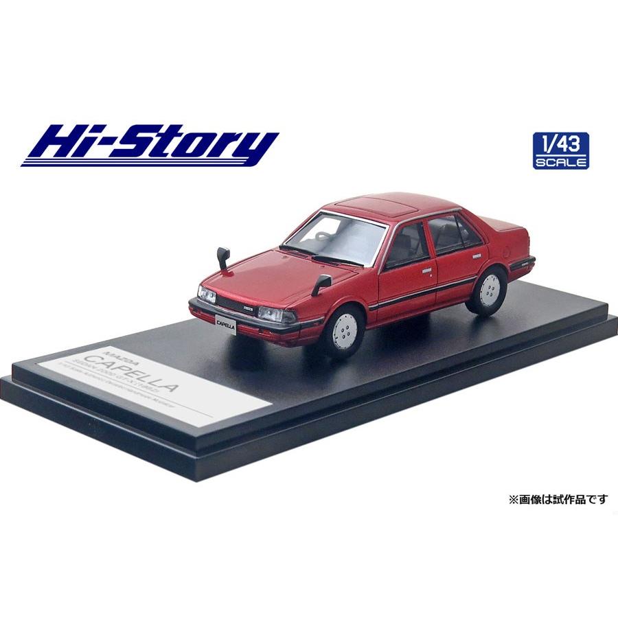 ハイストーリー 1/43 マツダ カペラ セダン 2000 GT-X 1982 ミラノレッド 完成品ミニカー HS275RE