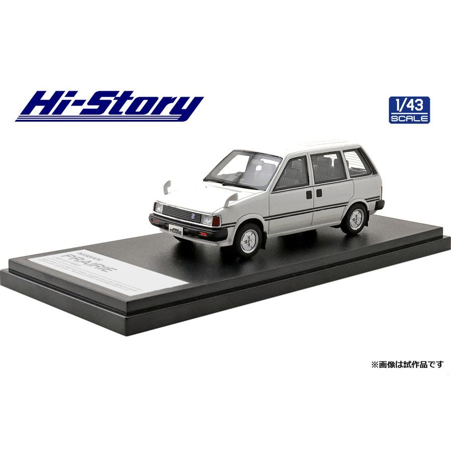 ハイストーリー 1/43 ニッサン プレーリー JW-G 1982 ホワイト 完成品ミニカー HS294WH