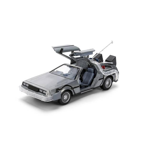 バックトゥザフューチャー　デロリアン 1/24 40周年記念シルバーメッキ仕様 JADATOYS 1/24 バック・トゥ・ザ・フューチャー デロリアン/点灯