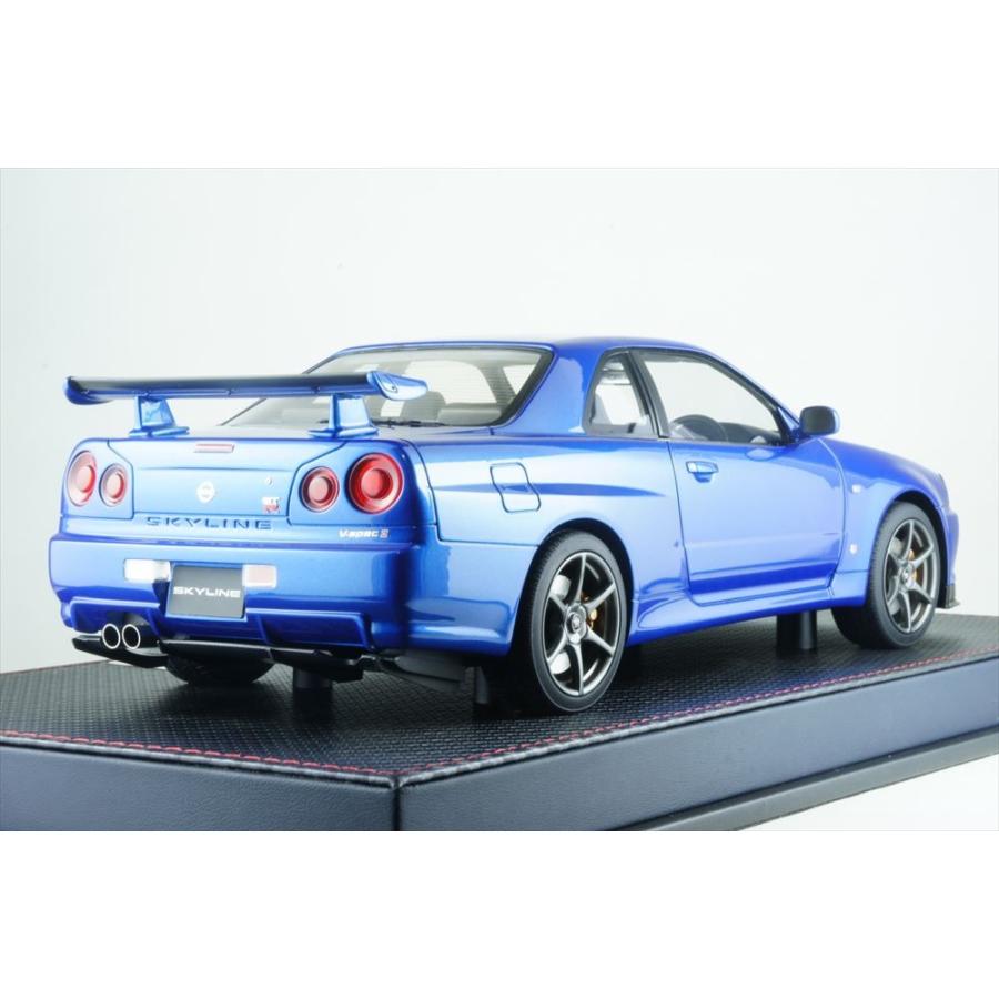 【アウトレット品】 イデア 1/18 ニッサン スカイライン GT-R BNR34 V-spec II 2000 ベイサイドブルー 完成品ミニカー IM024A 【B2878811252】(16718円)