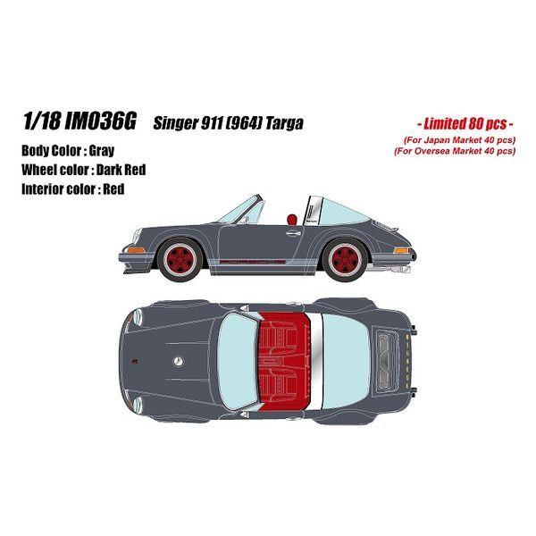 Rakuten イデア 1 18 ポルシェ シンガー911 964 タルガ グレー 完成品ミニカー Im036g 12月予約 超特価激安 Globaltask Net