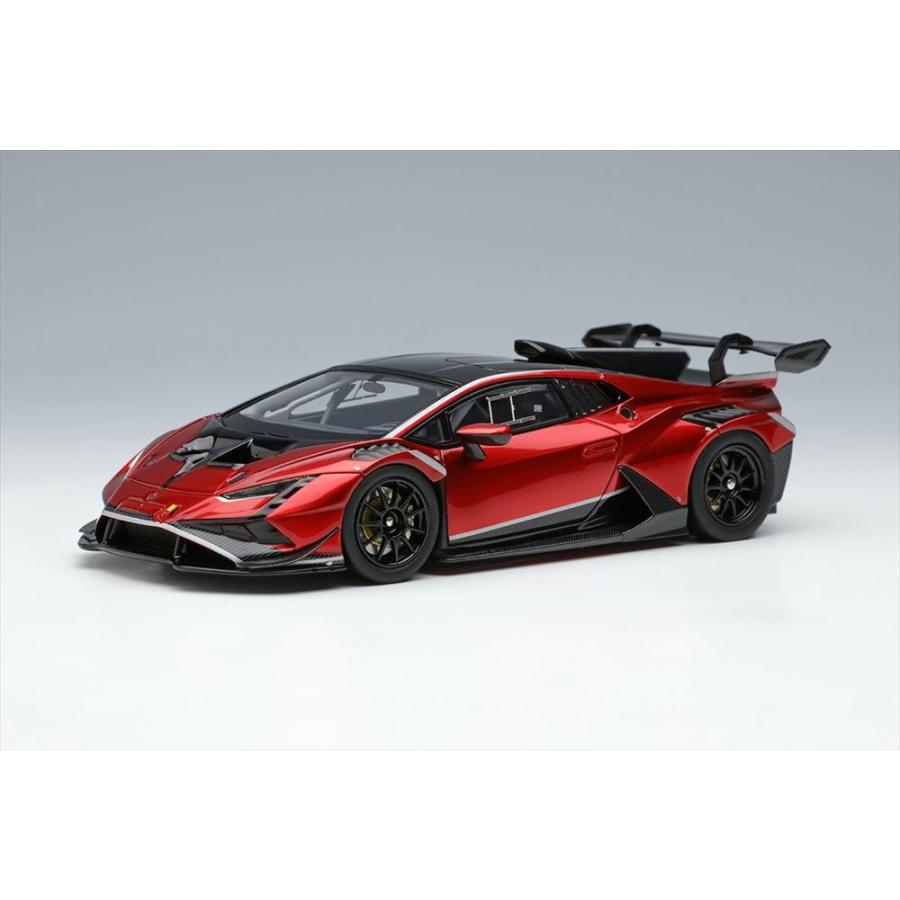 アイドロン 1/43 ランボルギーニ ウラカン スーパートロフェオ EVO2 2021 ロッソエフェスト キャンディレッド 完成品ミニカー EM636C