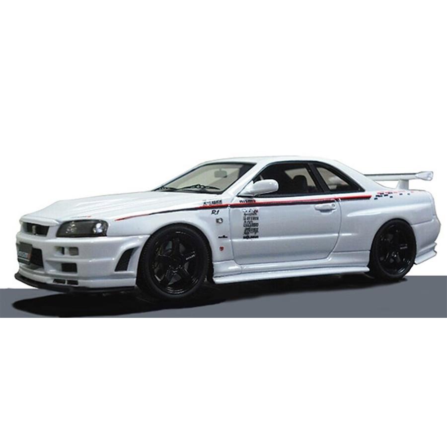 イグニッションモデル 1/18 ニスモ R34 GT-R R-tune ホワイト 完成品ミニカー IG1828