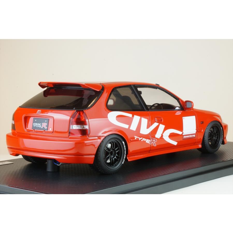 イグニッションモデル 1/18 ホンダ シビック EK9 タイプ R レッド 完成品ミニカー IG2680｜posthobbyminicarshop｜02