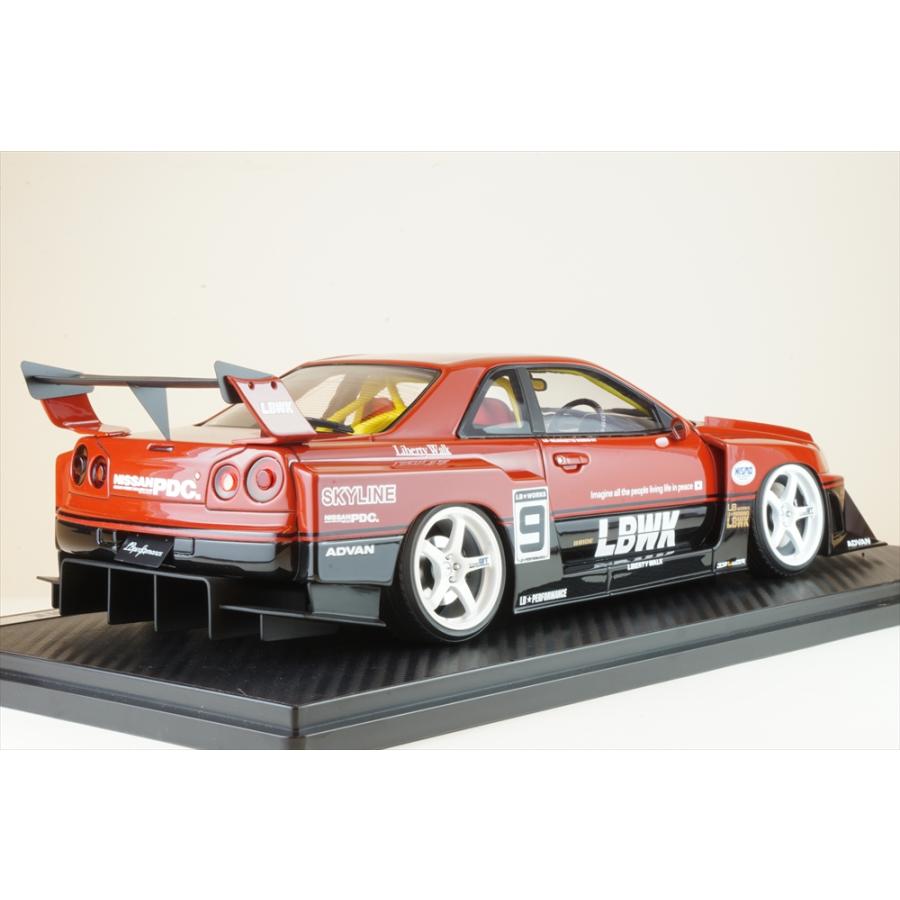 IG2706 イグニッションモデル 日産 LB-ER34 SKYLINE 赤/黒 IG2706 イグニッションモデル 日産 LB-ER34 SKYLINE 赤/黒