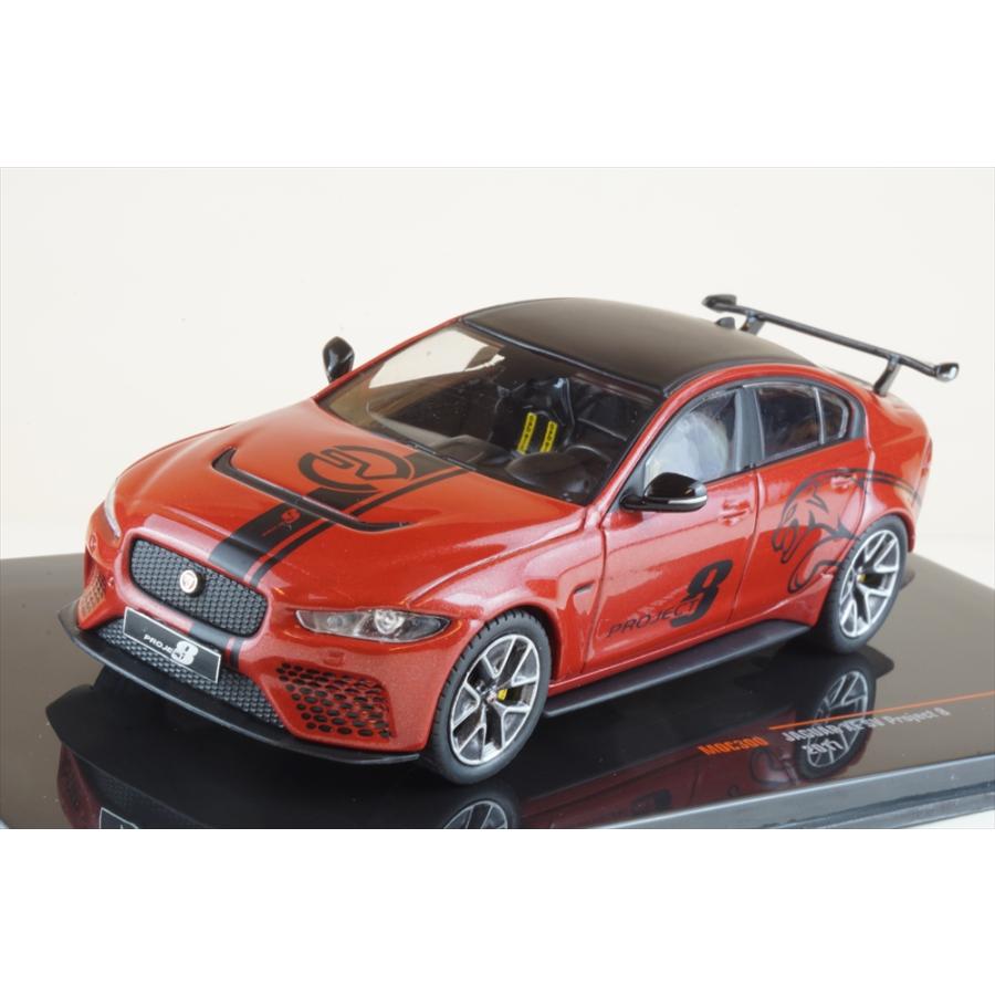 イクソモデル 1/43 ジャガー XE SV Project 8 2017 レッド 完成品