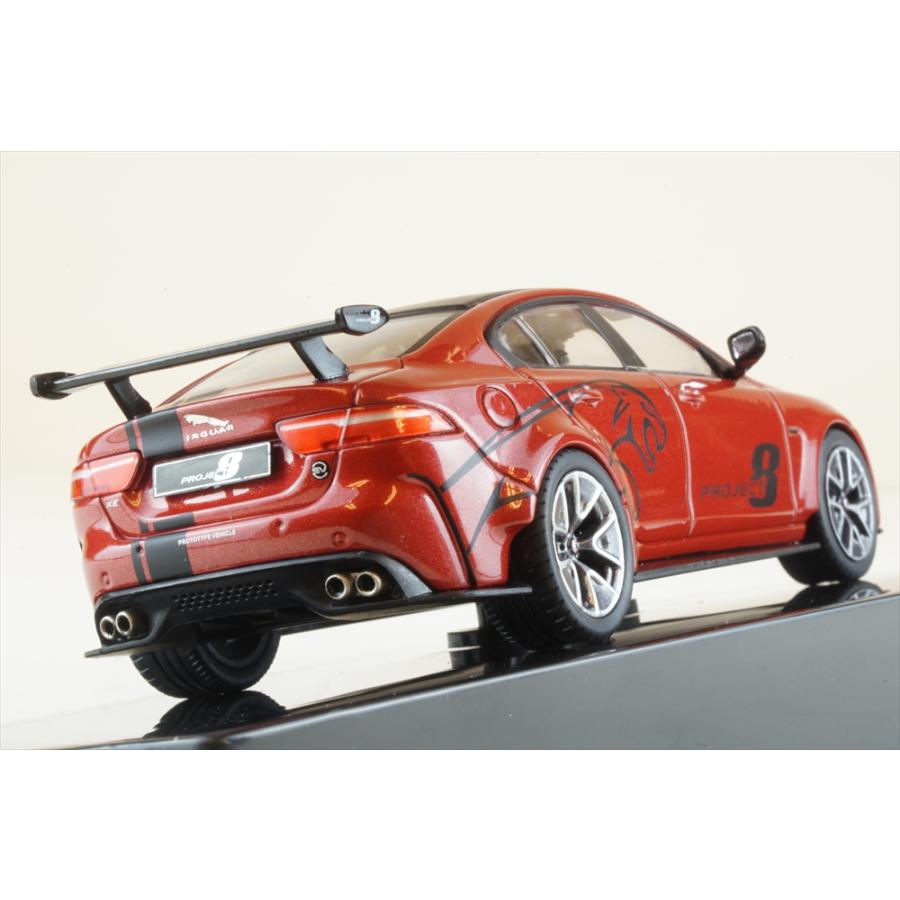 赤いスポーツカー ジャガー　ミニカー　MC TOY マカオ製 イクソモデル 1/43 ジャガー XE SV Project 8 2017 レッド 完成品