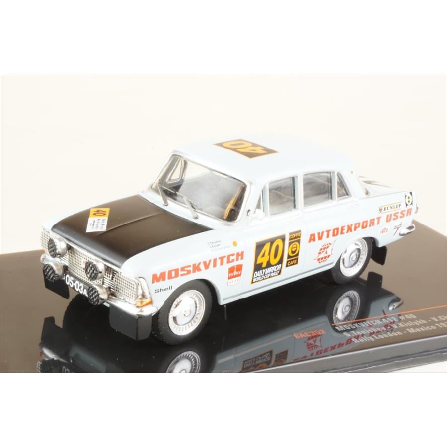ソ連製　ミニカー　モスクヴィッチ412 イクソ 1/43 モスクヴィッチ 412 No.40 1970 ロンドン-メキシコラリー