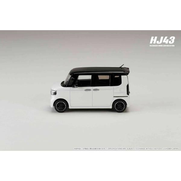 ホビージャパン 1/43 ホンダ N-BOX CUSTOM プラチナホワイトパール＆ブラック 完成品ミニカー HJ431006WP｜posthobbyminicarshop｜03