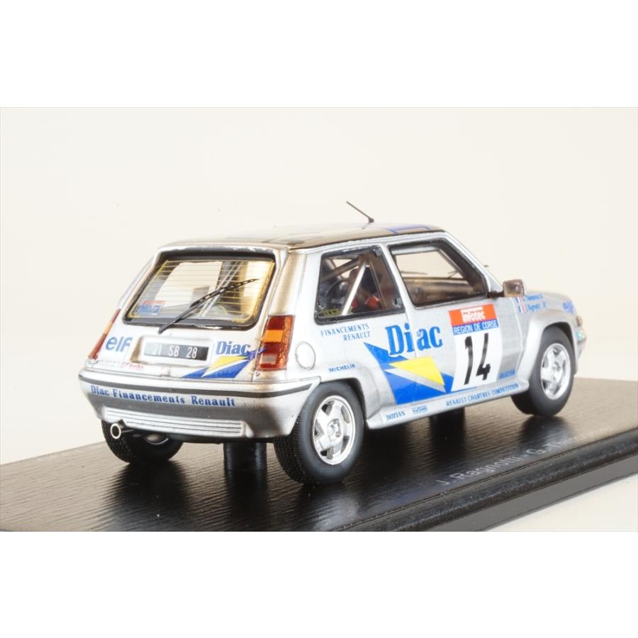 スパーク 1/43 ルノー 5 GT ターボ No.14 1990 WRC ツール・ド・コルス ラリー・ド・フランス J.ラニョッティ/G.ティモニエール 完成品ミニカー S5556の画像