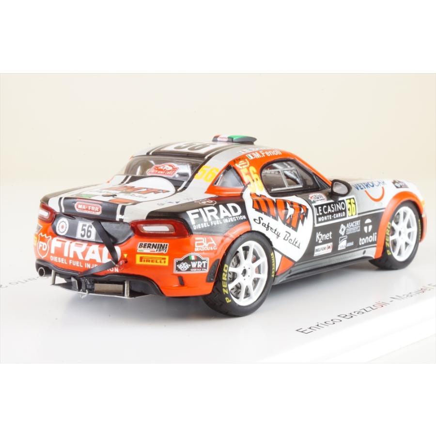 スパーク 1/43 Abarth 124 ラリー RGT No.56 2019 WRC ラリー・モンテカルロ E.Brazzoli/M.フェノーリ 完成品ミニカー S5988の画像