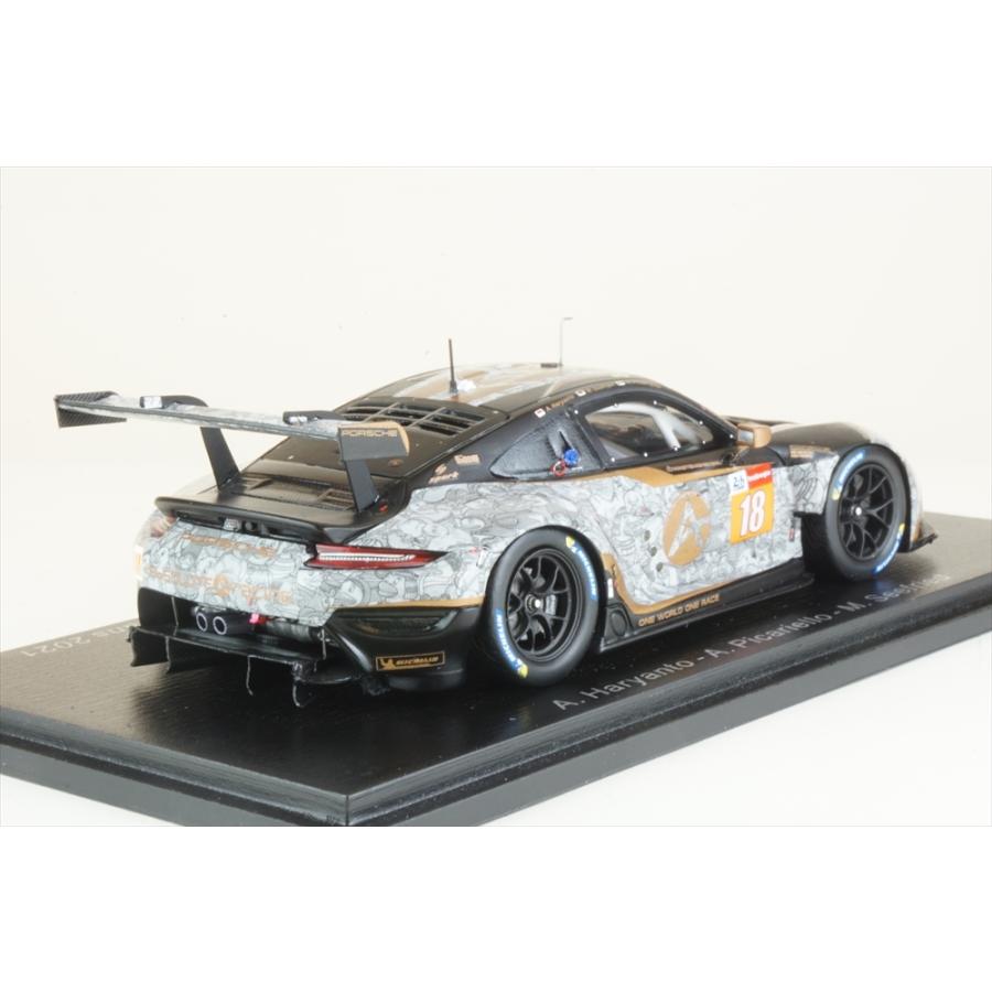 スパーク 1/43 ポルシェ 911 RSR-19 No.18 Absolute 2021 ル・マン24時間 A.Haryanto/A.Picariello/M.Seefried 完成品ミニカー S8265｜posthobbyminicarshop｜02