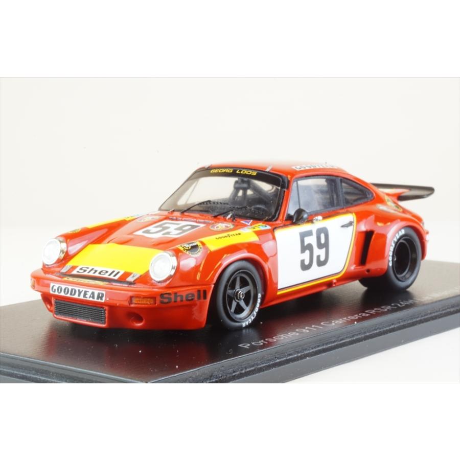 スパーク 1/43 ポルシェ 911 カレラ RSR No.59 1975 ル・マン24時間 T.Schenken/H.ガンリー 完成品ミニカー S9974