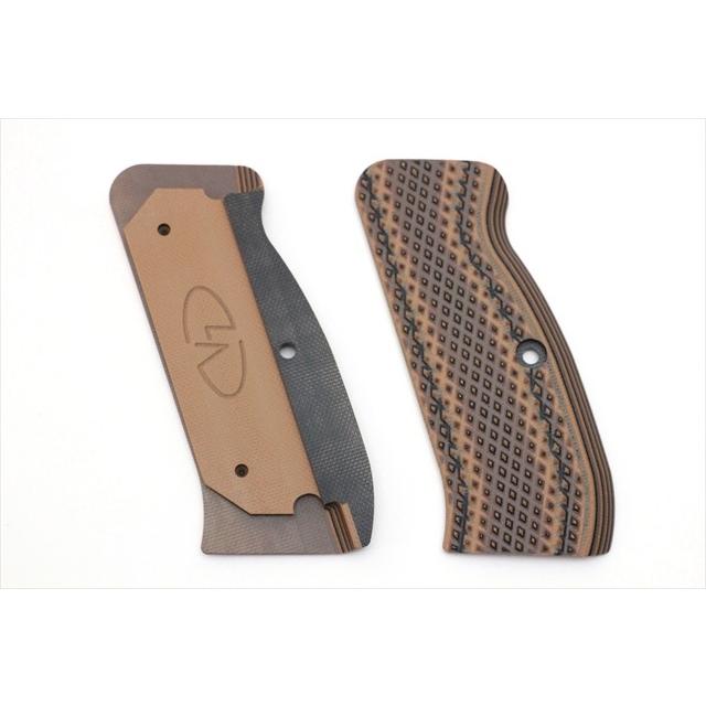 トイガン VZ GRIPS (CZ75-DB-HB) CZ75 ピストルグリップ ダイヤモンドバック ハイエナブラウン G10
