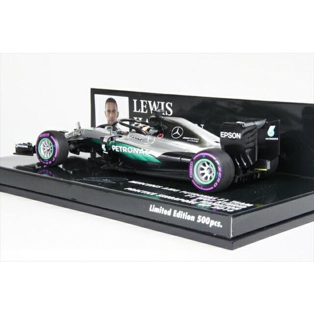 ミニカー ミニチャンプス (417160444) 1/43 メルセデス AMG ペトロナス Ｆ1チーム W07 ハイブリッド F1 シンガポールGP 2016 L.ハミルトン HALOテスト2016の画像