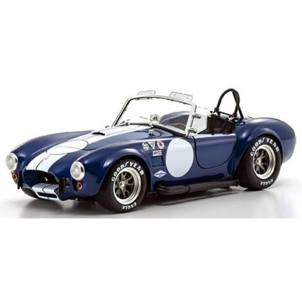 【値下げ】コブラ ミニカー 青と白のストライプ 京商 1/18 シェルビー コブラ 427S/C ブルー/ホワイトストライプ 完成