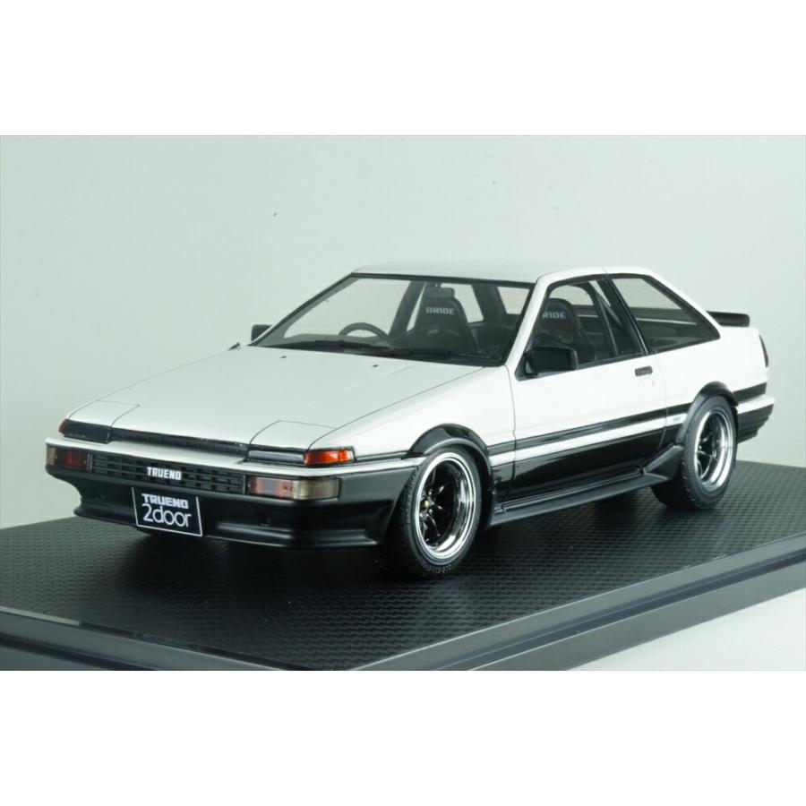 イグニッションモデル 1/18 トレノ AE86 2Dr ホワイト/ブラック ワタナベホイール 完成品ミニカー IG0547