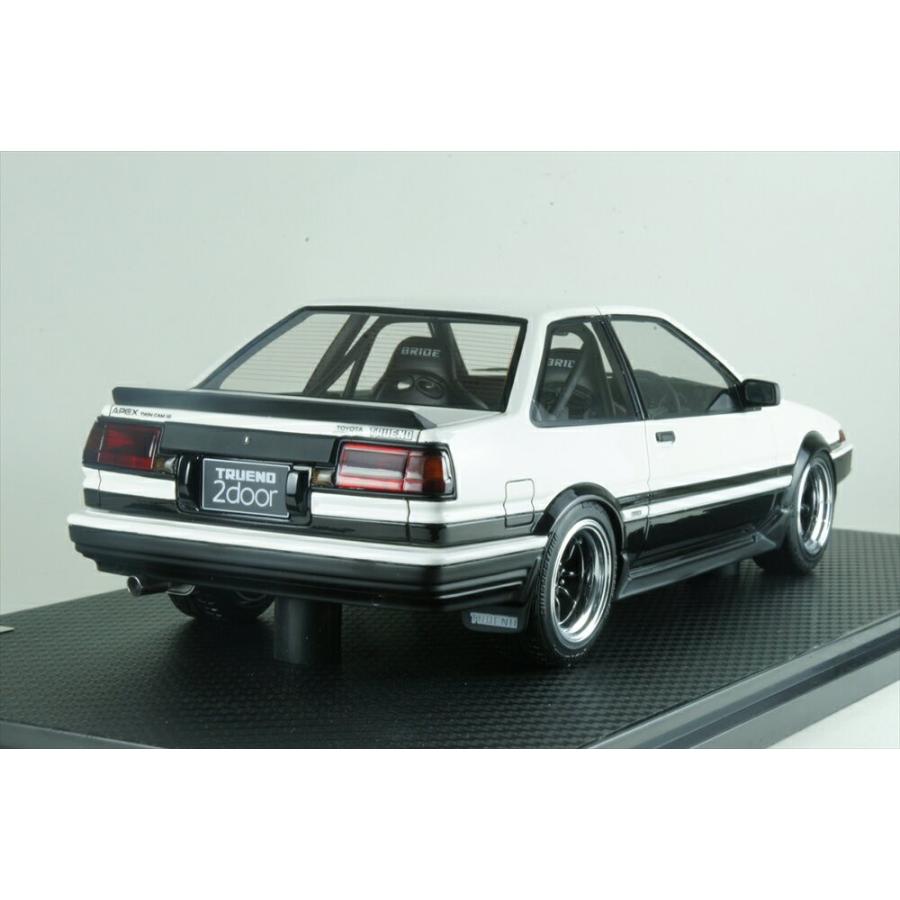 イグニッションモデル 1/18 トレノ AE86 2Dr ホワイト/ブラック ワタナベホイール 完成品ミニカー IG0547 