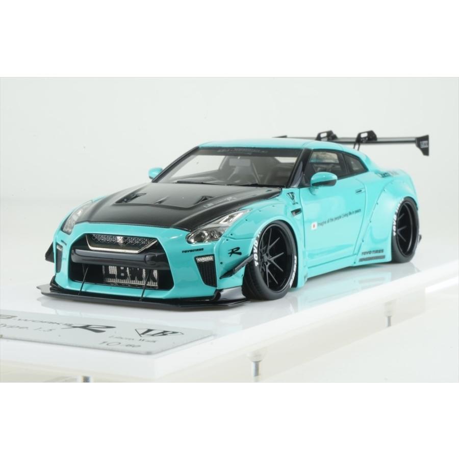 アイドロン 1/43 LB-WORKS ニッサン GT-R タイプ1.5 2017 ミントグリーン 完成品ミニカー LB007E