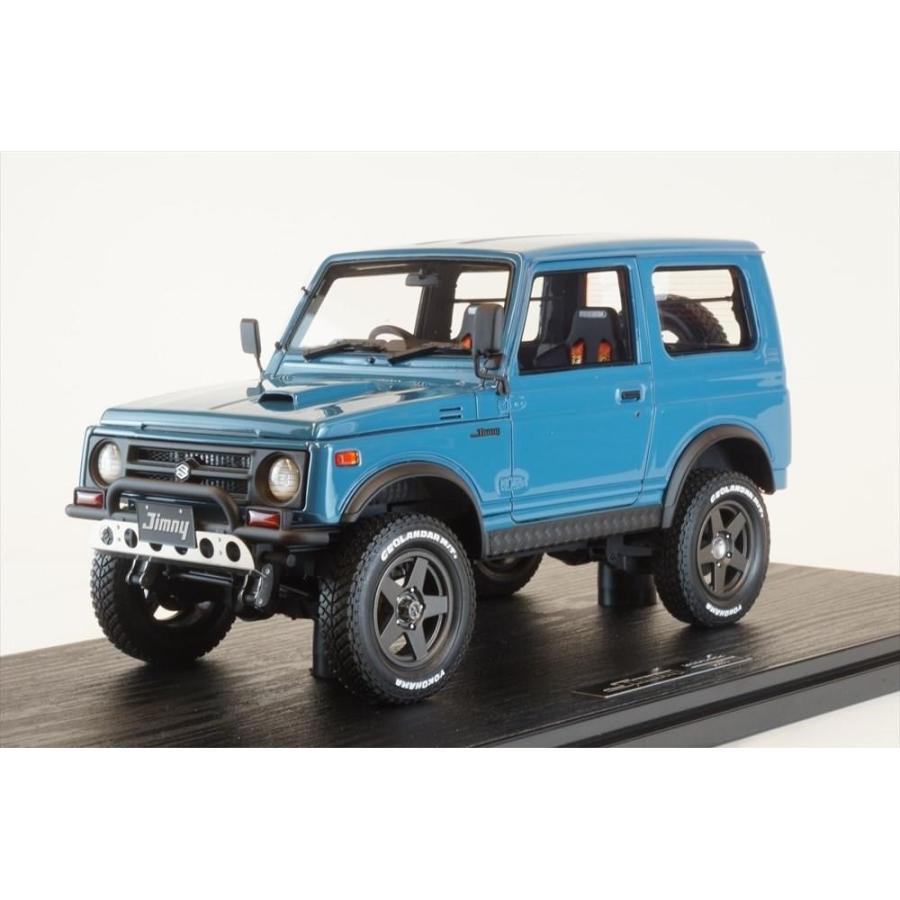 イグニッションモデル 1/18 スズキ ジムニー JA11 Lift Up ブルー 完成 