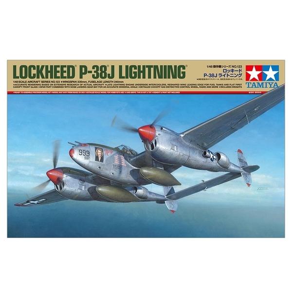 タミヤ 1/48 傑作機 ロッキード P-38J ライトニング スケールモデル 61123｜posthobbyshop
