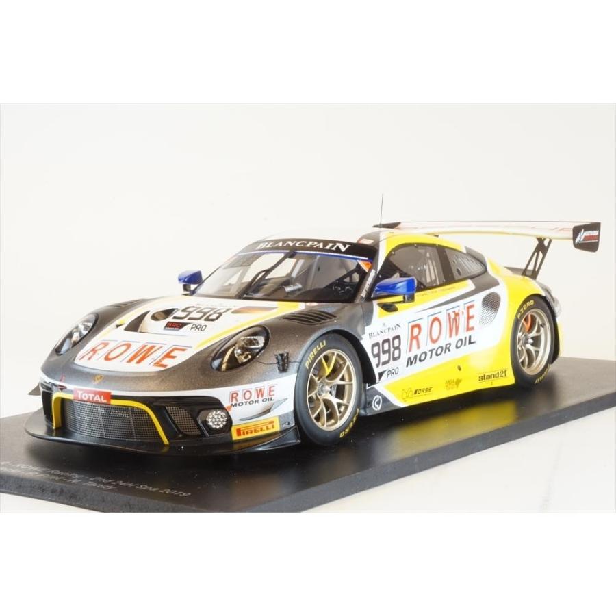 スパーク 1/18 ポルシェ 911 GT3 R No.998 ロー・レーシング 2019 スパ24時間 2位 F.マコヴィッキィ/P.ピレ/N.タンディ 完成品ミニカー 18SB013