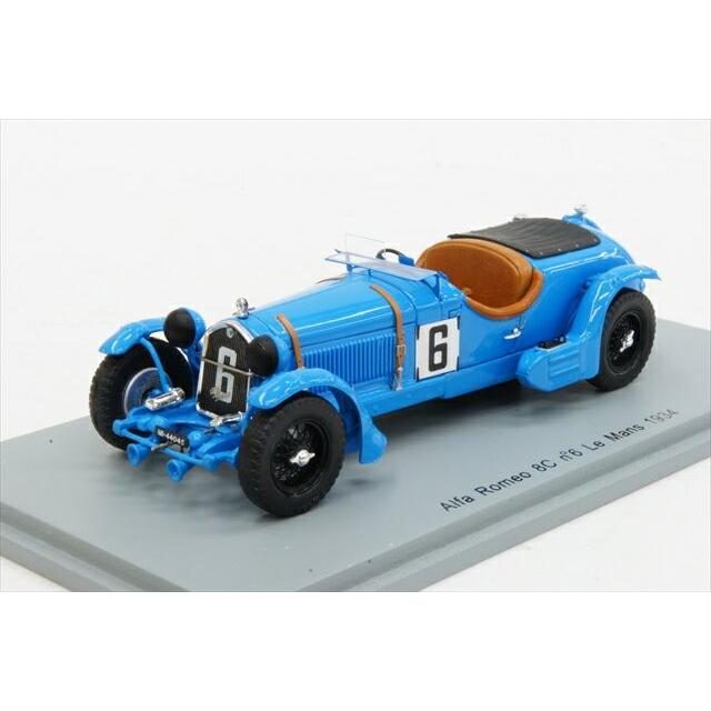 ミニカー スパーク (S3887) 1/43 アルファ・ロメオ 8C 1934年 ル・マン24時間耐久レース #6 E.Howe/T.Rose Richards