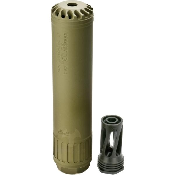 アングリーガン OSS ELQD762タイプ QDサイレンサー&フラッシュハイダーQD 762 ハイダーセット 14mm逆ネジ FDE トイガンパーツ ELQD1-FDE