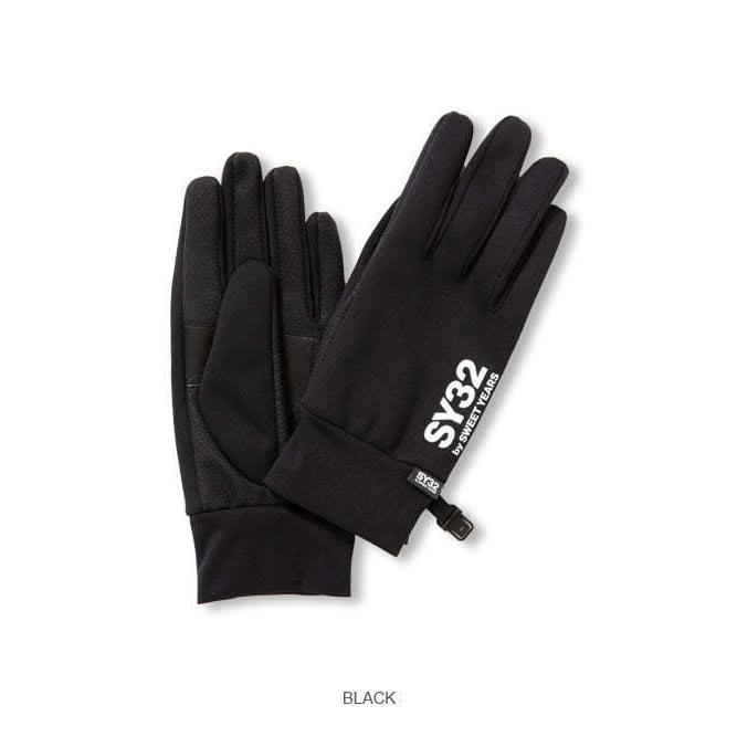 SY32 手袋 てぶくろ GLOVE BLACK 黒 11131 スマホ対応 POLARTEC プレゼント スマホ対応 暖か｜postosegreto｜02
