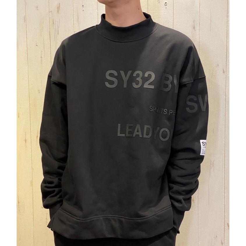 SY32 by SWEET YEARS ロゴニットセーター　ブラック　サイズXL SY32 by SWEET YEARS 10%off ビッグシルエット プルオーバー