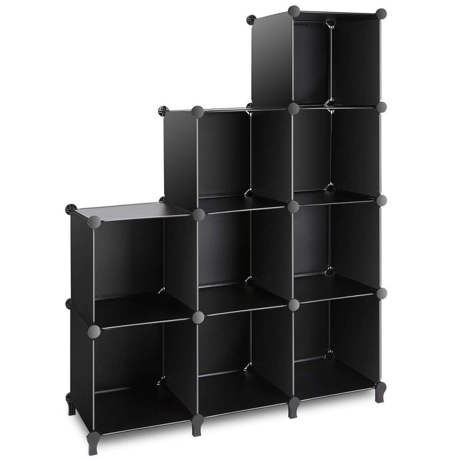 本棚　棚　収納ボックス　16ボックス　ブラック　新品未使用 楽天市場】可動棚がついた 扉付き キューブボックスα 改 正方形