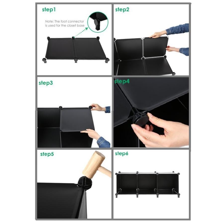 収納棚 収納ボックス 12個3段ボックス4列 収納ラック 大容量 カラーボックス 収納ケース リビング 衣類 雑貨 本棚 ブラック黒 |  | 05