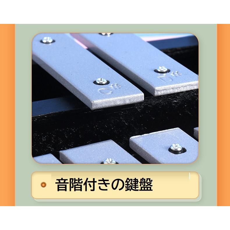 卓上 鉄琴 30音 折りたたみ グロッケン マレット2本 収納ケース付き MK