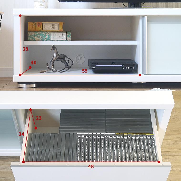 テレビ台 テレビボード ローボード 完成品 白 ホワイト 幅120cm 北欧