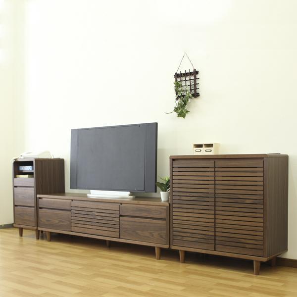 140サイズ 完成品 ロータイプAVボード ブラウンテレビ台 テレビボード