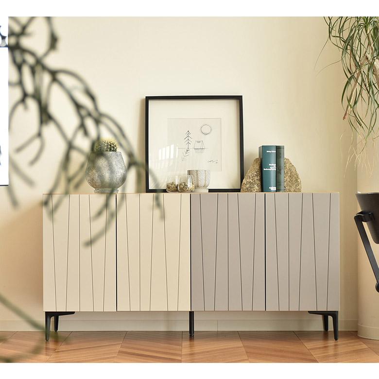 サイドボード リビングボード キャビネット 完成品 幅 150cm 75cm 日本