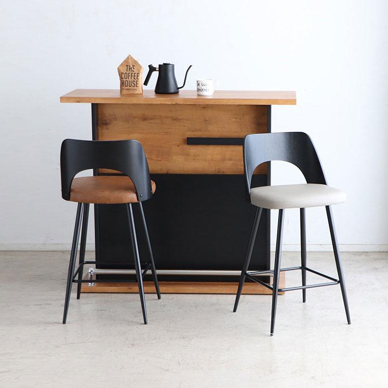 バーチェア カウンターチェア 椅子 おしゃれ 背もたれ付き ハイチェア