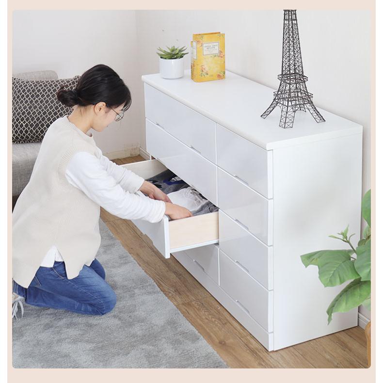 チェスト たんす 4段 幅120 完成品 白 ホワイト 北欧 おしゃれ 洋服