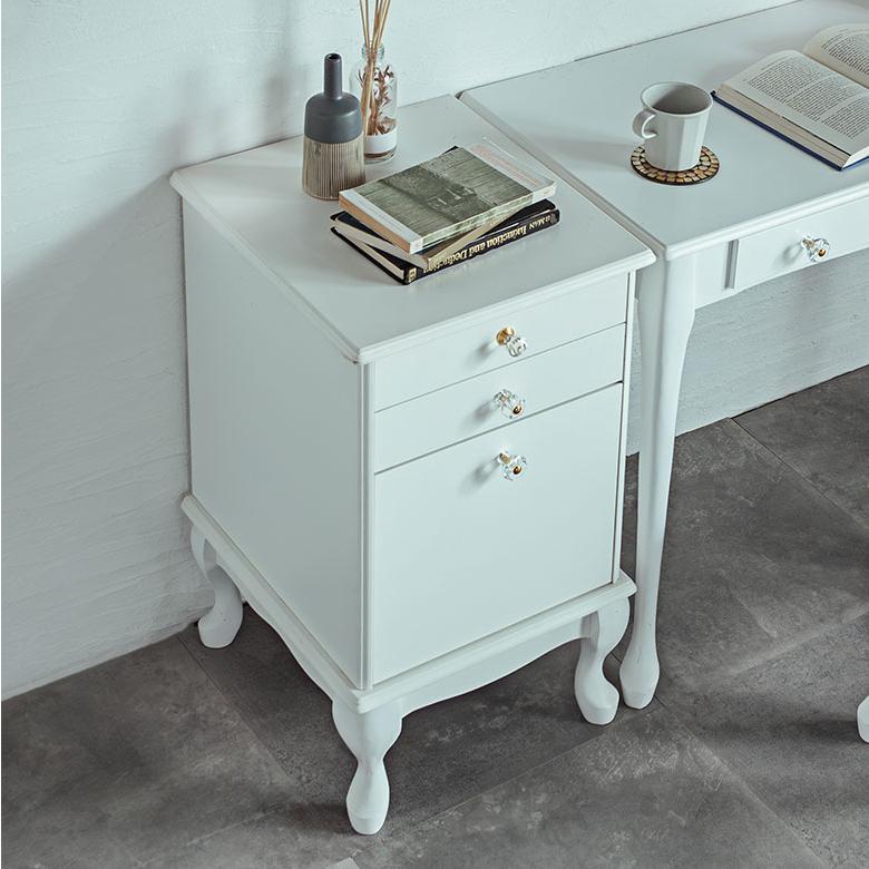 【スイートルーム】◆◇猫足３段サイドチェスト◇脚元照明◆ チェスト ロー スリム 猫脚 たんす 3段 3杯 40cm幅 おしゃれ 可愛い