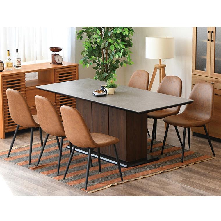 《送料込》 セラミック ダイニングテーブル 180 6人用 8人用 グレー 木目調 収納 おしゃれ 上品 長方形 シンプル モダン デライト DELIGHT 【U7752266306】(27900円)