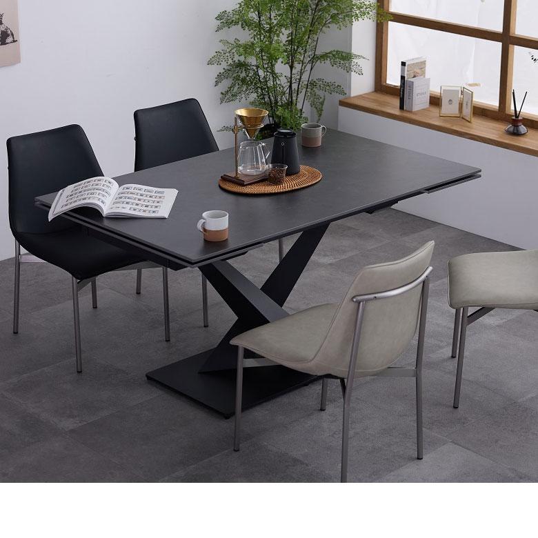 ダイニングテーブル 伸長式 伸縮 6人掛け 4人掛け 伸長テーブル