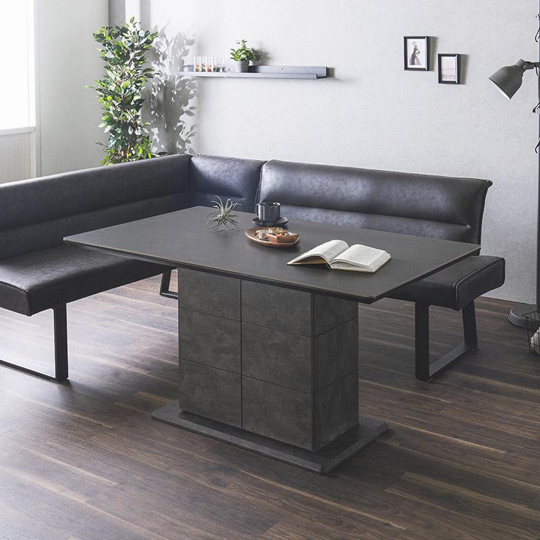 セラミック ダイニングテーブル セラミックテーブル 140 幅140 収納 机