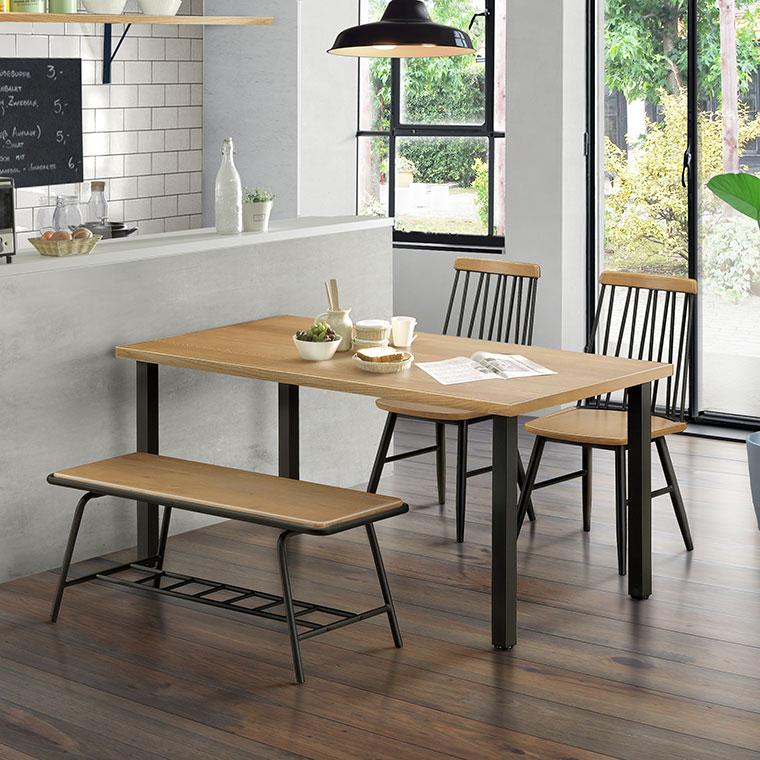 アンティーク 木製アイアンテーブル ビンテージチェアセット