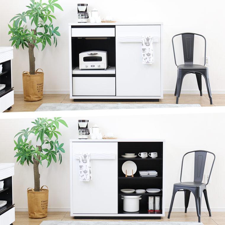 キッチンカウンター 120 間仕切り 食器棚 完成品 ホワイト 白 キッチン