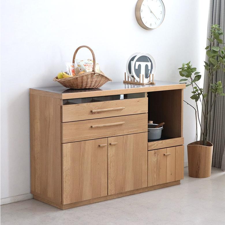 レンジ台 キッチンカウンター キッチン収納棚 120cm幅 日本製 完成品