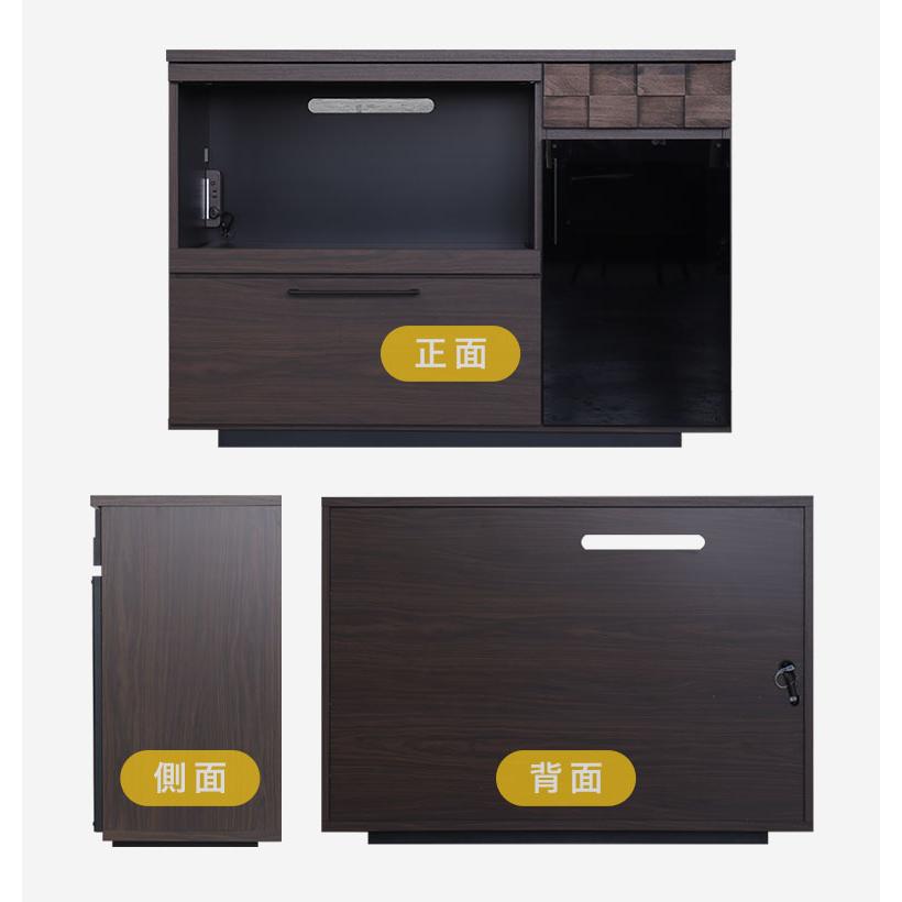 キッチンカウンター 120 収納 完成品 食器棚 コルク120カウンター