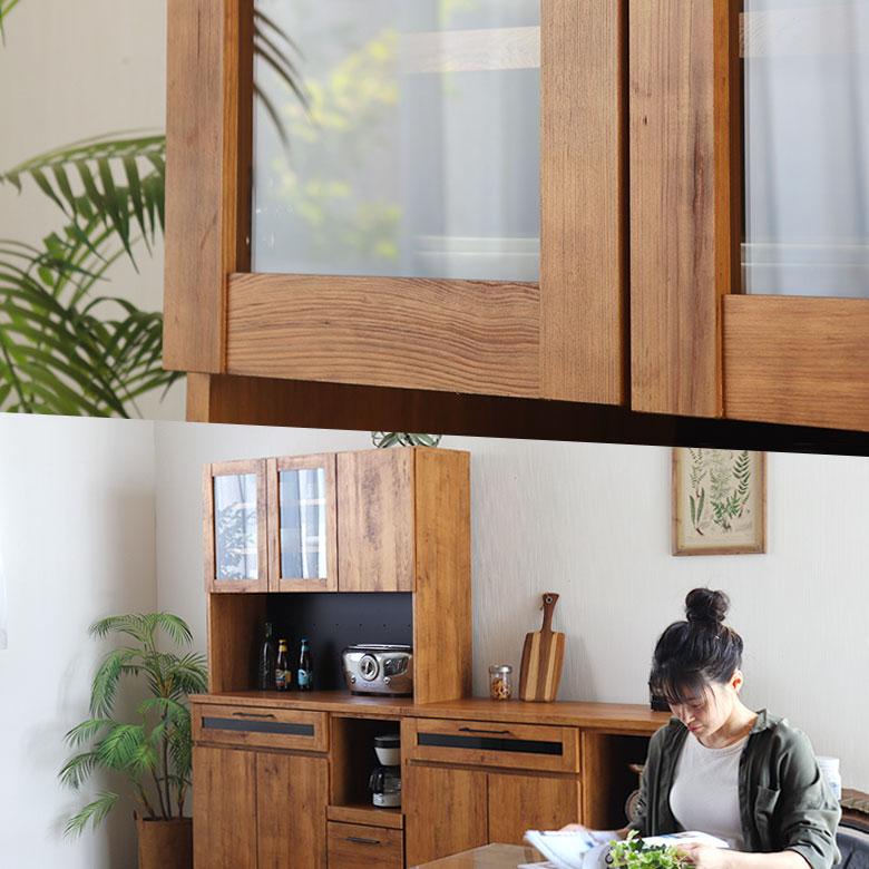 食器棚 キッチンボード レンジ台 レンジボード 完成品 幅105 北欧