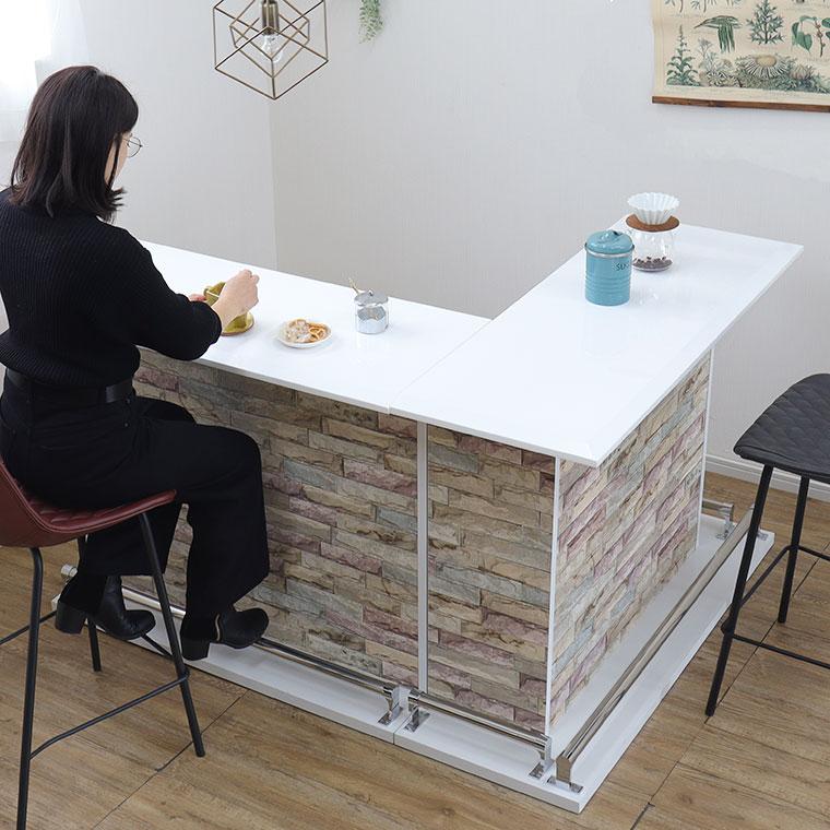 バーカウンター カウンターテーブル おしゃれ 自宅 コーナー 完成品
