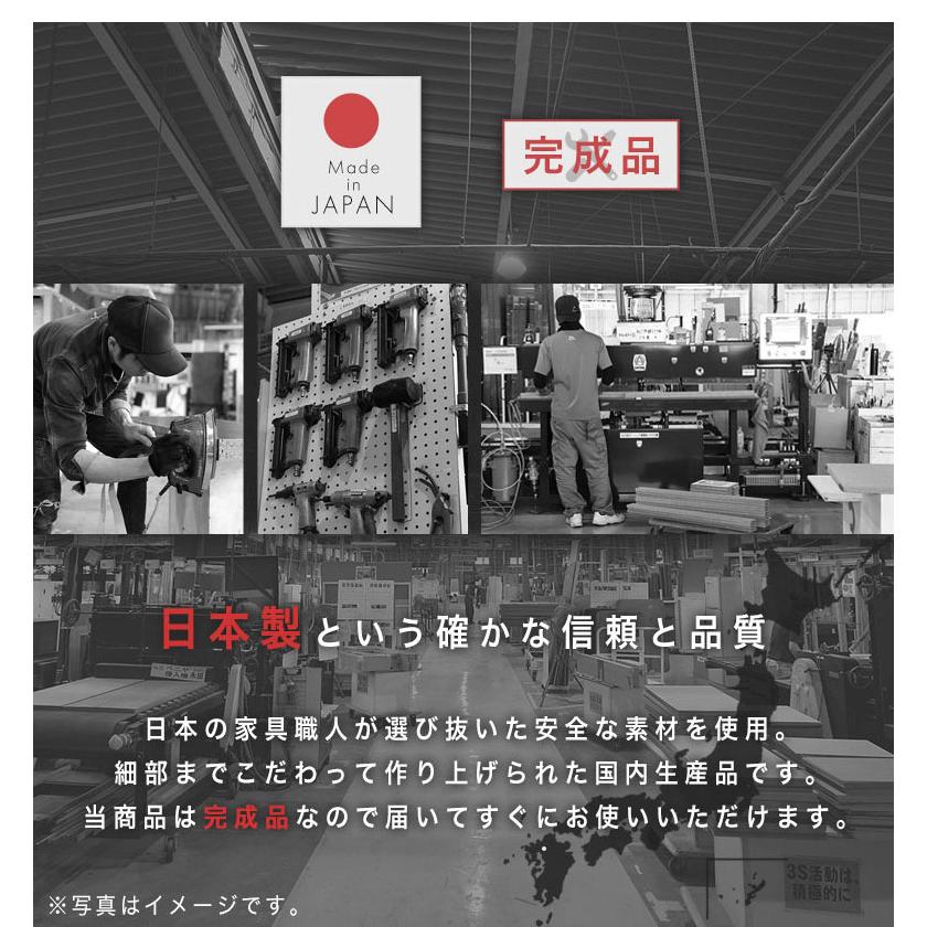キッチンカウンター キッチンワゴン キャスター付 間仕切り 収納 レンジ台 コンセント 120 完成品 日本製 ステンレス天板 モダン 北欧 対面 ブラック 引出_3