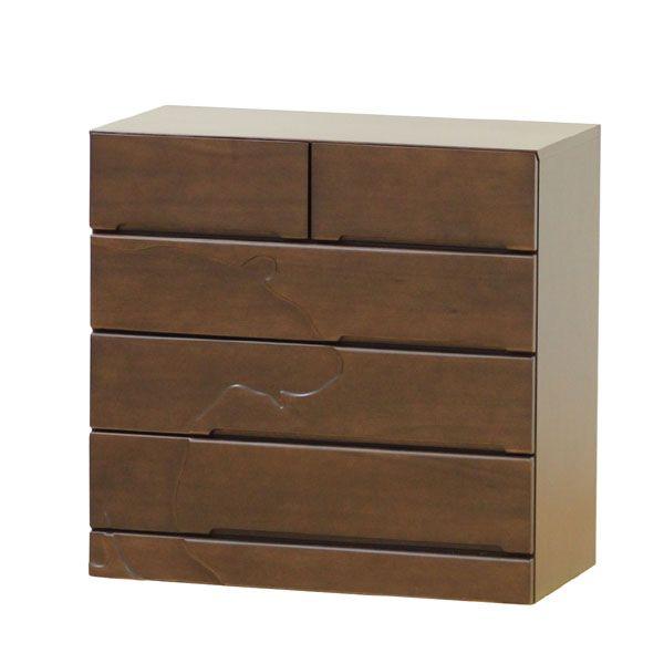 キッズチェスト 4段　たんす ブラウン
